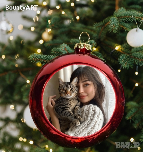 Коледна топка с вашия домашен любимец, снимка 1