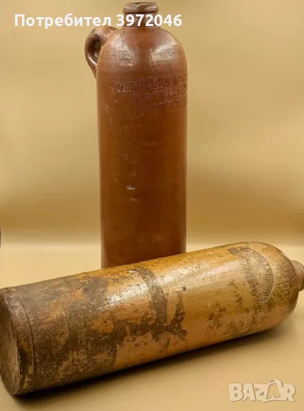 Антикварни керамични бутилки /1850 -1870 / , снимка 1