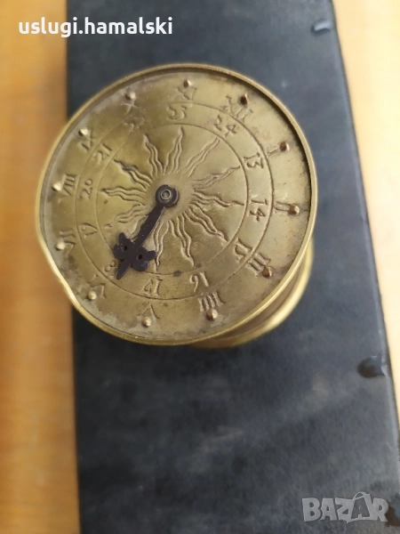 Стар бронзов часовник, снимка 1