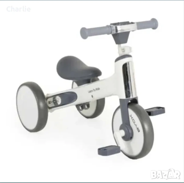 BYOX Мини баланс триколка 2в1 LEARN TO RIDE БЯЛА, снимка 1