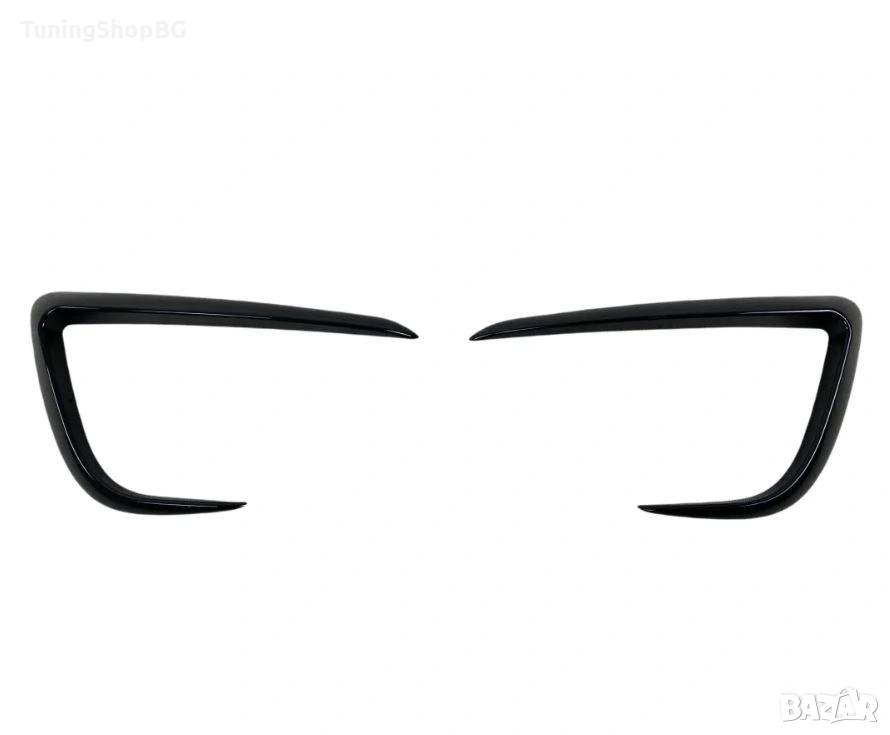 Добавки за броня около халогените за Tesla Model Y черен гланц, снимка 1