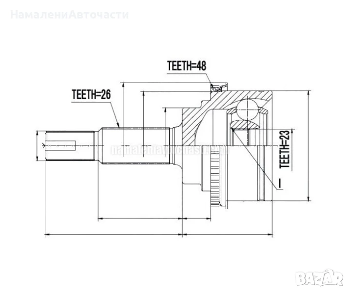 Задно външно каре 4237049125 NPZTY075 Lexus Toyota, снимка 1