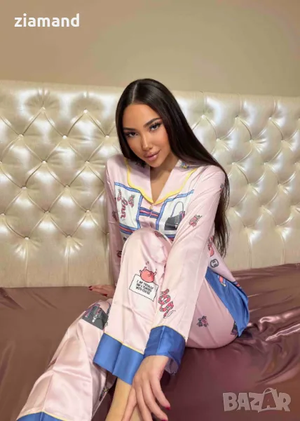 Комплект луксозна пижама сатен, снимка 1