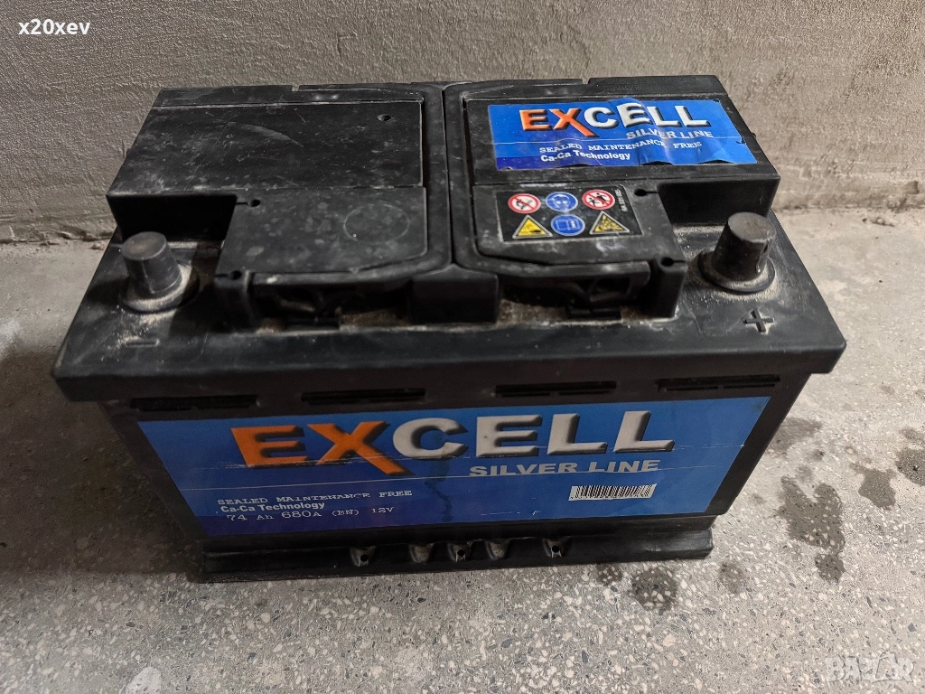 Акумулатор EXCELL Silver Line – 74 Ah, 680 A (EN), 12 V, снимка 1