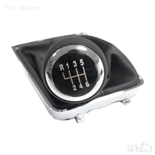 Топка за скоростен лост с маншон съвместима с VW Passat B6 06-12 с 6 скорости - черен конец, снимка 1