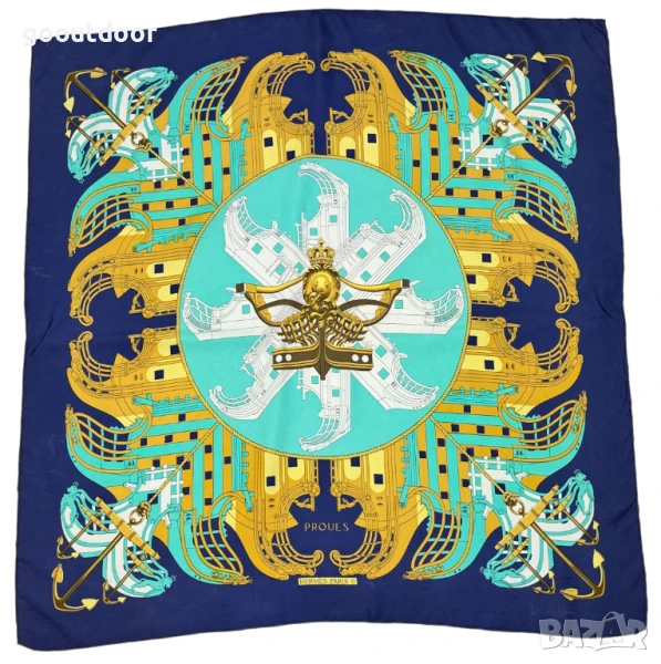 Vintage Hermès Proues Silk Scarf 87x87, снимка 1