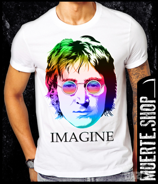 Тениска с щампа JOHN LENNON IMAGINE, снимка 1