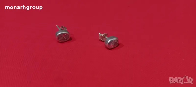 Сребърни обеци, снимка 1