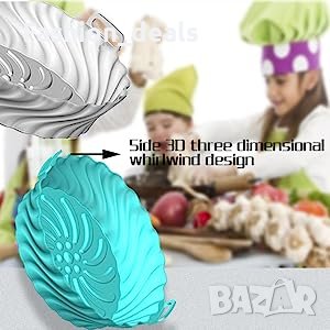 Нови 2 броя силиконова кошница тава за въздушен фритюрник Air Fryer, снимка 1