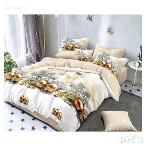 Двулицев коледен спален комплект, 6 части - Модел WS15641, снимка 1