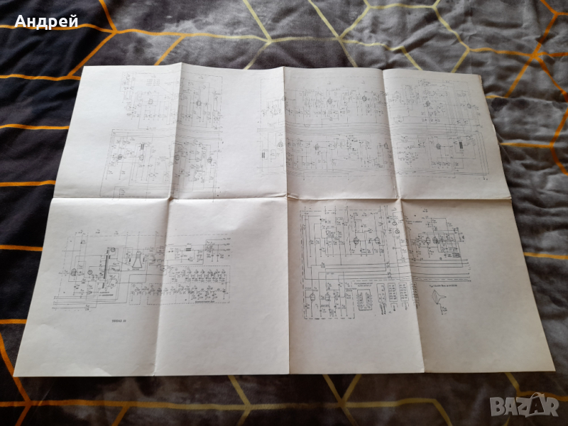 Стара електрическа схема телевизор Топаз 23, снимка 1