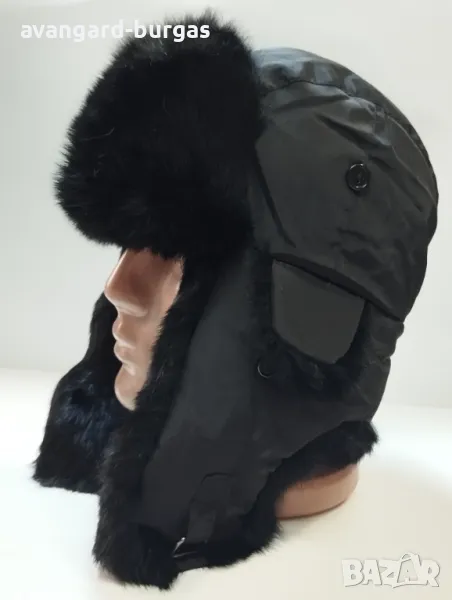 Мъжка заешка шапка ушанка,лукс 176 avangard-burgas , снимка 1