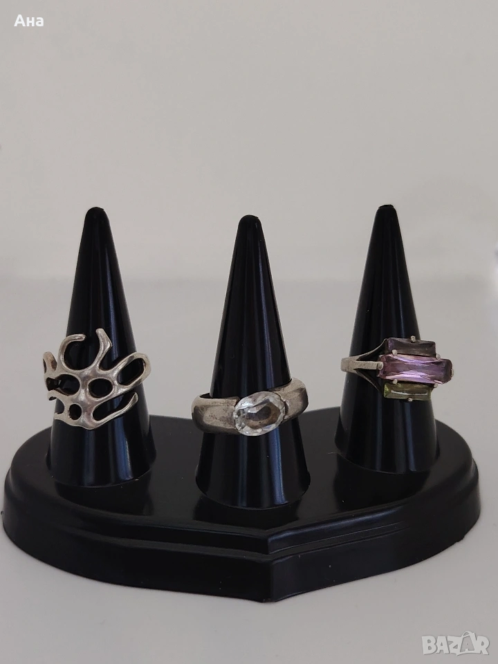 Маркирани сребърни пръстени Цената е за брой, снимка 1