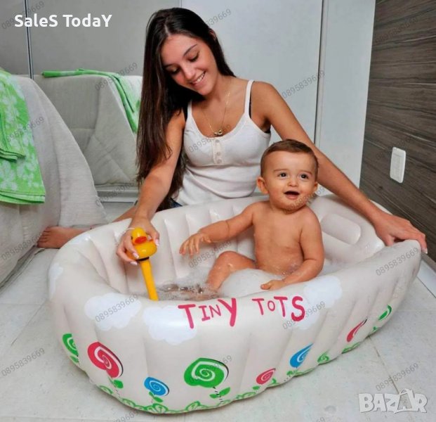 Надуваема вана/ корито за деца, 91х61х29см, снимка 1