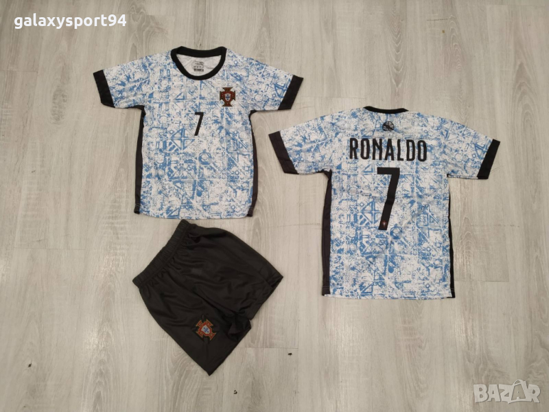 White CR7 PORTUGAL RONALDO + Шапка 2024 БЯЛ Екип Португалия Роналдо 7 НОВО, снимка 1