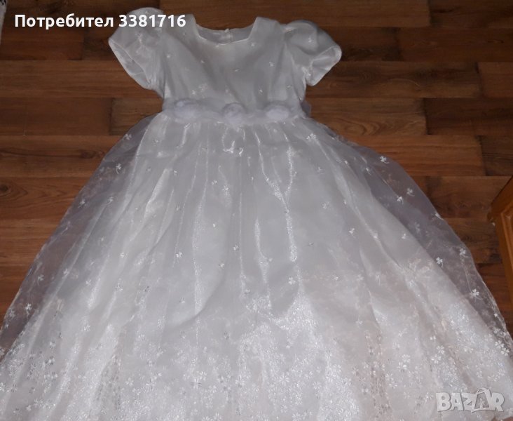 Страхотна детска булчинска рокля за ръст  134/140, снимка 1