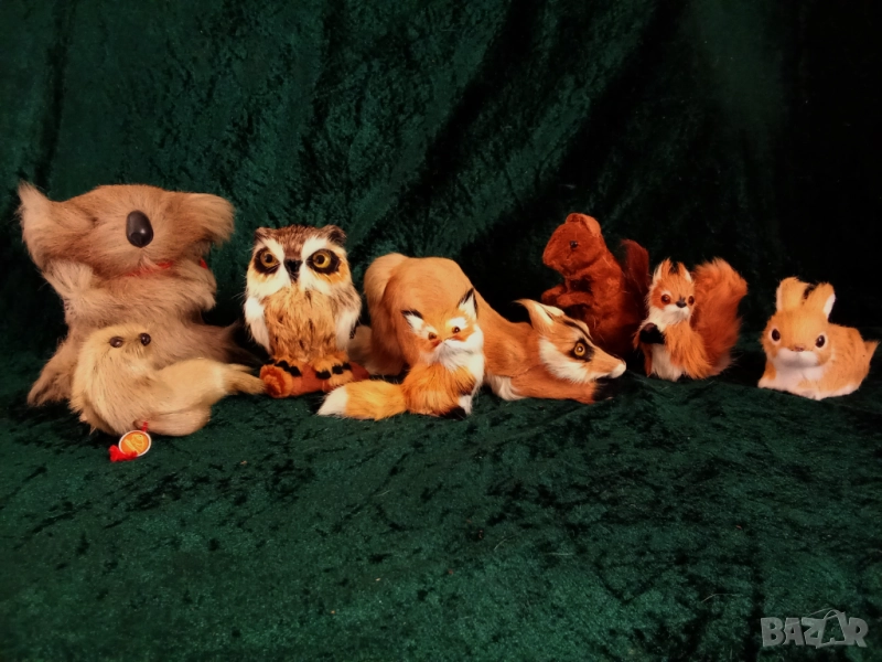 Плюшени играчки - Занаяти с кожа,лисица,тюлен,бухал,катерица, снимка 1