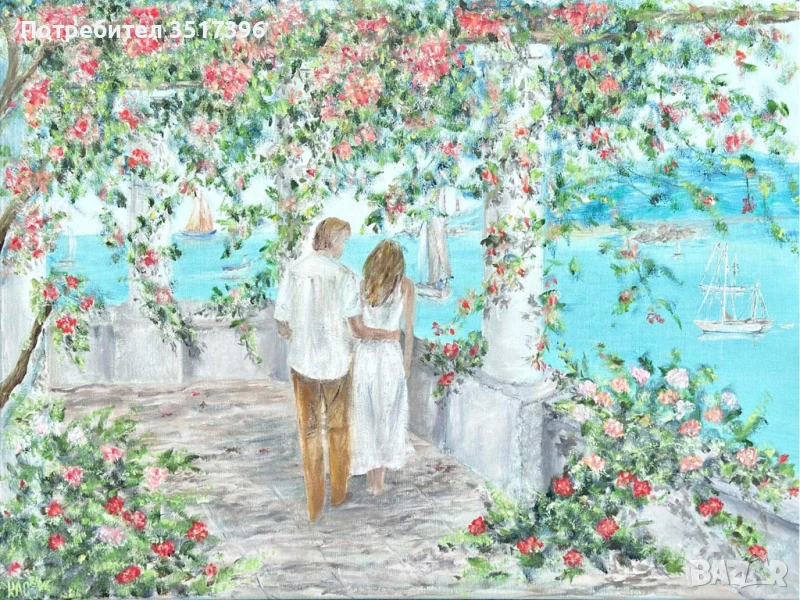 Лято - Морски пейзаж-"Дъх на лято"-маслена живопис/ Breath of Summer-oil painting, снимка 1