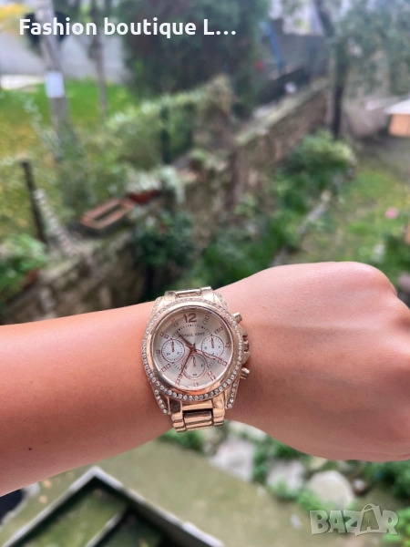 Златен дамски часовник Michael Kors с камъчета от неръждаема стомана (не е оригинален) ❤️, снимка 1