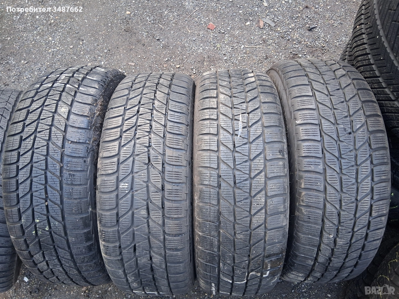 205 55 17 BRIDGESTONE 4броя зимни RUN FLAT , снимка 1