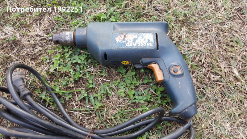 Дрелка номер 07. BOSCH модел GBM 350RE. 350W, 1400 оборота в мин. Ф10мм. Посока ляво и дясно. Внос о, снимка 1