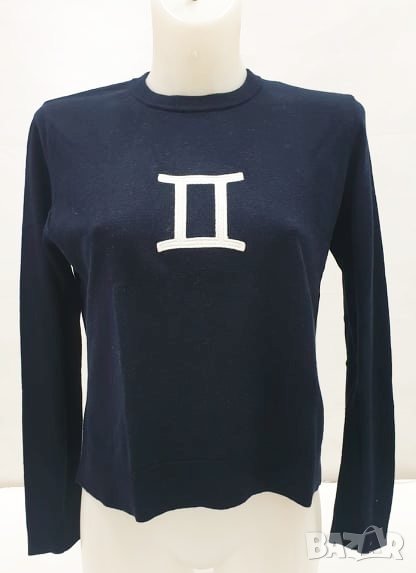 Тъмносин дамски памучен пуловер Близнаци Rodier, снимка 1