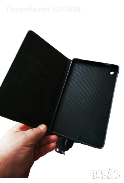 Калъф Нов Черен Тефтер за Таблет Samsung А9, 8.7" с магнитно затваряне, снимка 1