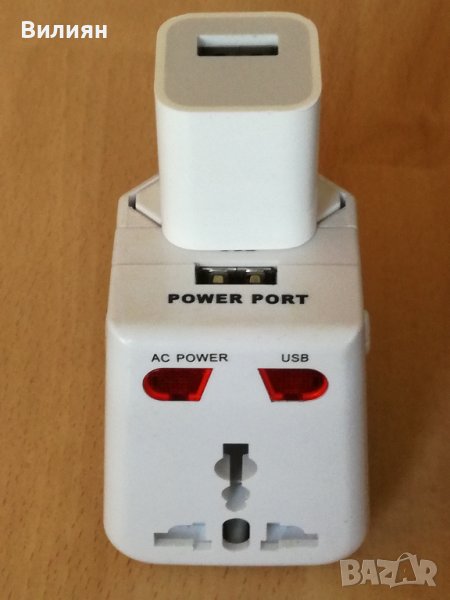 Оригинално зарядно , Адаптор с USB изход ''Apple'' - 4 части, снимка 1