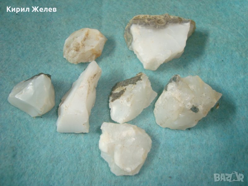 МЛЕЧЕН ОПАЛ - Лот 5 КЪСЧЕТА ПОЛУСКЪПОЦЕННИ КАМЪНИ САМОРОДЕН МИНЕРАЛ 25835, снимка 1