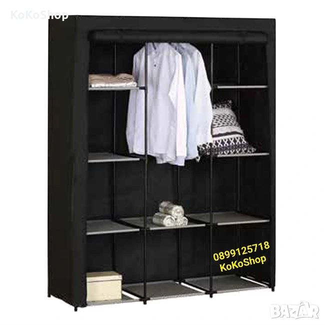Гардероб-131х46x169 см./текстилен гардероб/, снимка 1