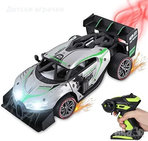 Метална кола с пушек, дистанционно, Bugatti, високоскоростна , снимка 1