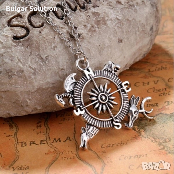 Game of Thrones - The House of Dragons - Кръст Компас с гербове на различните къщи - колие , снимка 1