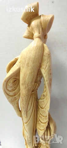 Ориенталска статуетка от 70-те години, с подпис, снимка 7 - Колекции - 52711666
