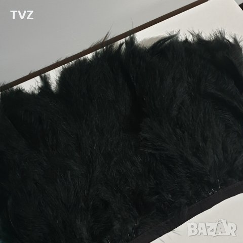 бюстие / топ с естествени пера в черен, бял, син и розов цвят, снимка 8 - Корсети, бюстиета, топове - 39070854