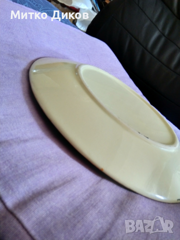 Красива чиния 255мм фи китайски порцелан уникат ръчно рисувана винтидж красива, снимка 13 - Декорация за дома - 44808324