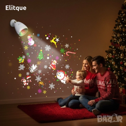 Коледна LED прожекционна лампа XL-725 Коледни Мотиви/1 режим на светене/ мощност: 4W, снимка 2 - Други - 52905165