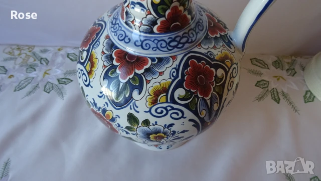 Стомна/кана с метален  капак- Antiquk  "Стар Делфт" , снимка 7 - Вази - 51425253