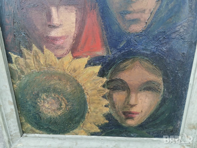 ГОЛЯМА МАСЛЕНА КАРТИНА, снимка 3 - Антикварни и старинни предмети - 53755607