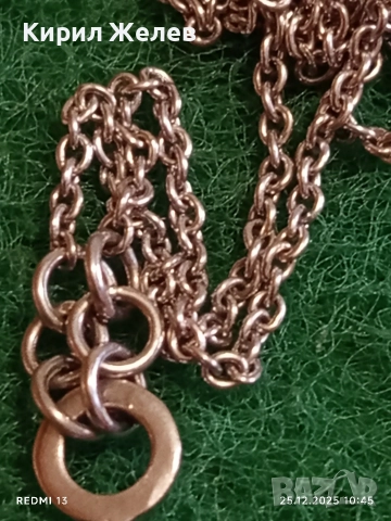 Сребърно колие с висулка кристал фешън АРТ БИЖУ майсторска изработка 30810, снимка 3 - Колиета, медальони, синджири - 52895980