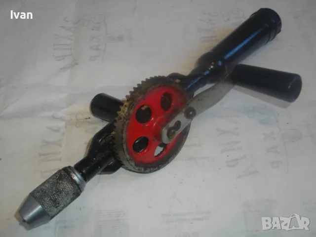 340мм РЕТРО РУСКА СОЦ СССР РЪЧНА ДРЕЛКА БОРМАШИНА МАТКАП ЗАХВАТ 1-10мм МАСИВНА ОТЛИЧНА