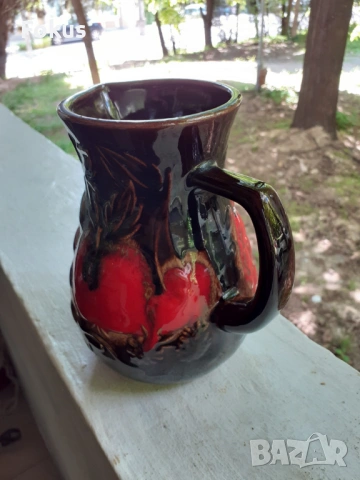 Много красива стара кана немска керамика - маркировки, снимка 4 - Антикварни и старинни предмети - 53478319