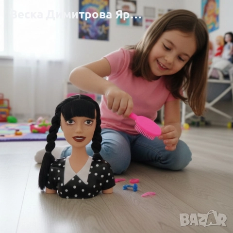 Торс на кукла за оформяне на прически с гребен – Глава за коса и грим, снимка 3 - Кукли - 52975526