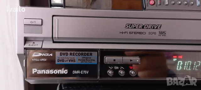 Panasonic VHS- DVD-DMR-E75V ЗАПИСВАЧКА, снимка 2 - Плейъри, домашно кино, прожектори - 56332871