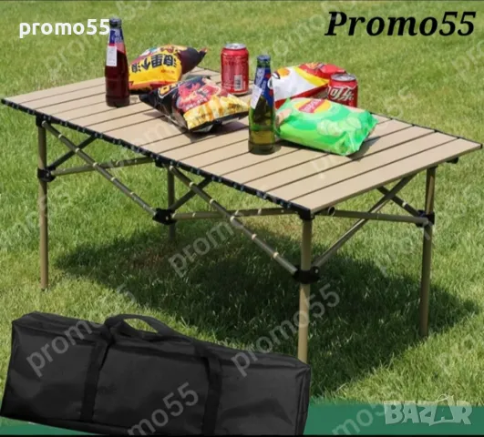 Туристическа сгъваема маса в сак 95х55х50см., снимка 2 - Къмпинг мебели - 49236285