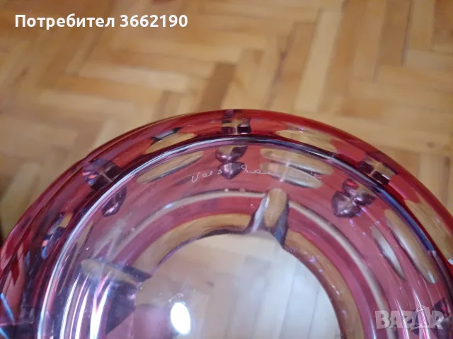 Пепелник от рязан кристал, снимка 3 - Пепелници и декоративни съдове - 56122099