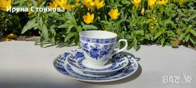 Двойни и тройни сетове, чайник, захарница  Zwiebelmuster, Winterling 1950 г. , снимка 16 - Сервизи - 47320479