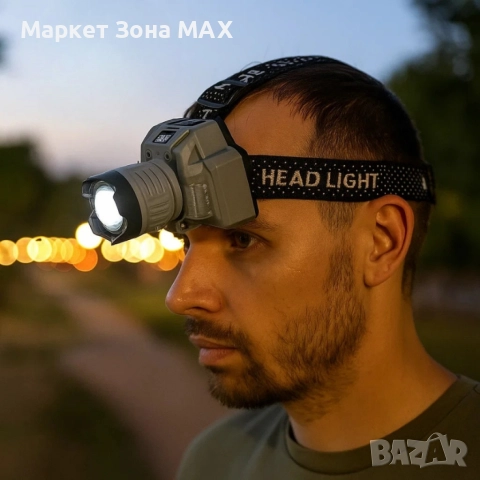 Челник за глава с интелигентно управление с движение и LED дисплей HX-915S