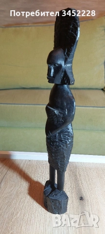 Дърворезба статуетка Африка за ценители 36см , снимка 3 - Статуетки - 53865105