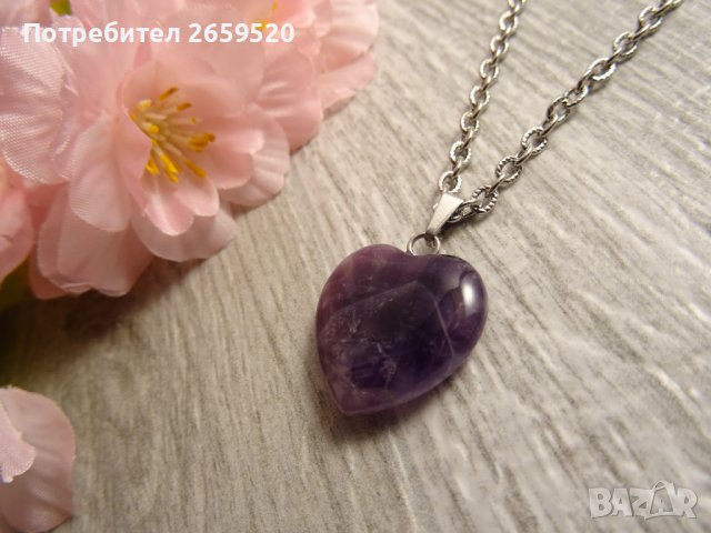 Дамско колие от естествен камък и стомана, снимка 3 - Колиета, медальони, синджири - 39575171