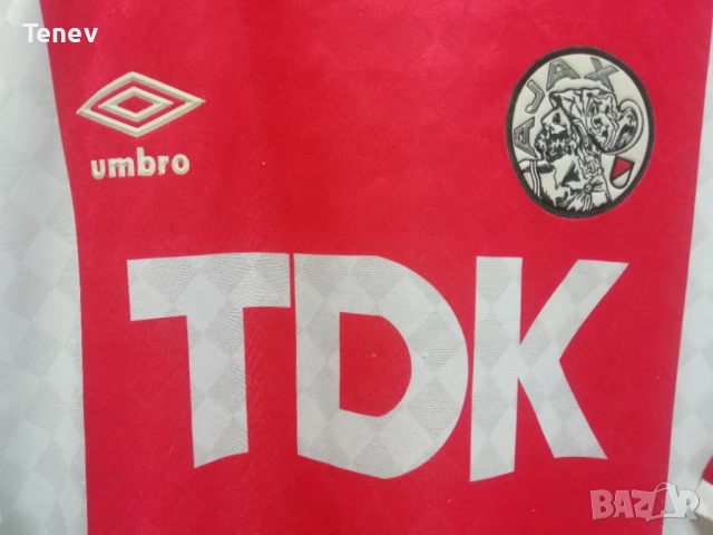 Ajax Amsterdam 1989 1990 1991 Umbro Vintage оригинална ретро футболна тениска фланелка Аякс , снимка 5 - Тениски - 52829248